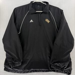 Adidas UCF Knights Quarter-Zip Mesh Lined Sideline Windbreaker Jacket - Men's XL